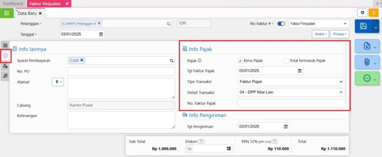 cara mengubah tarif PPN